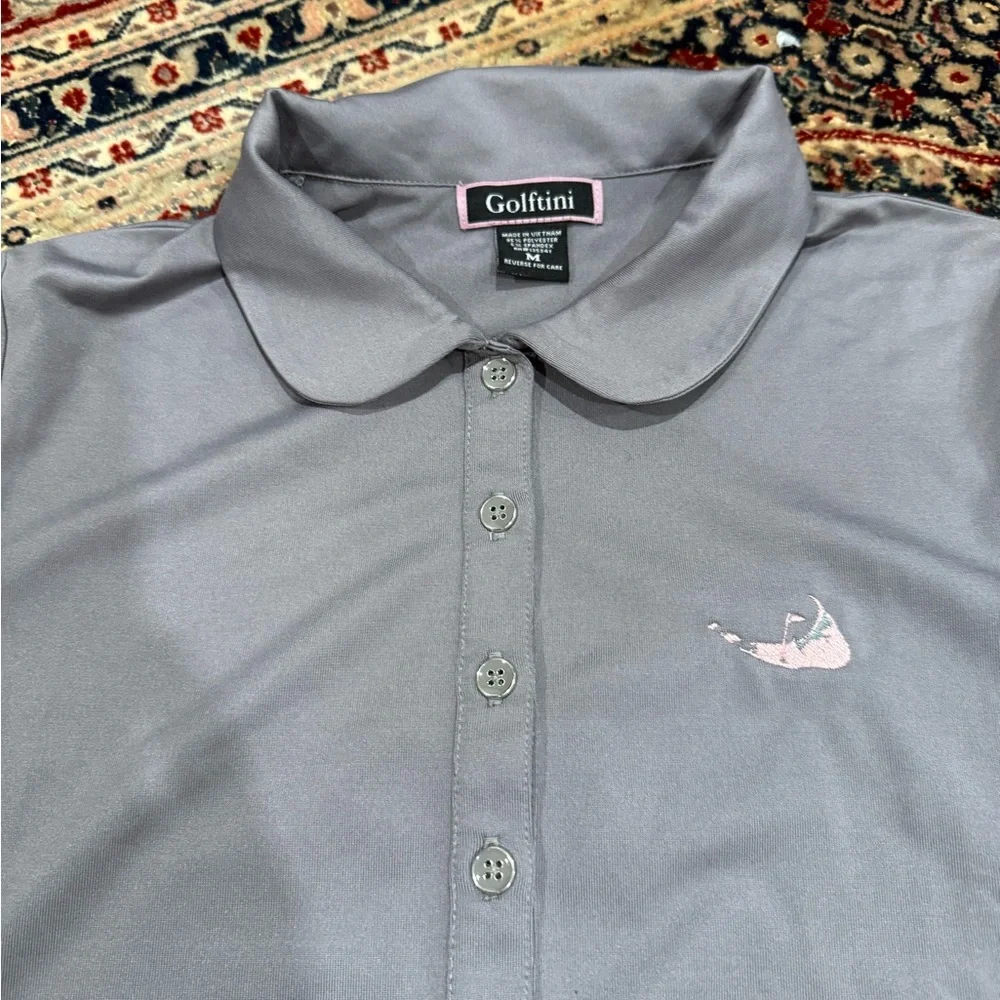 Golftini Gray Nantucket Polo Golf Shirt - Picture 2 of 3